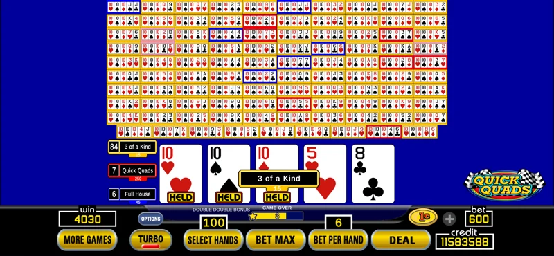 Hundred Play Draw Video Poker screenshot