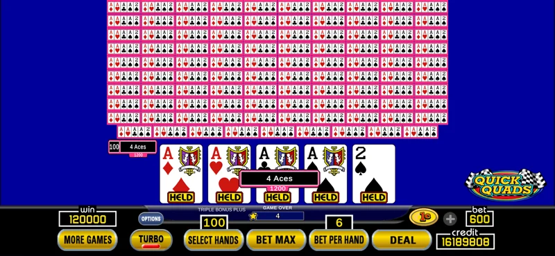 Hundred Play Draw Video Poker screenshot