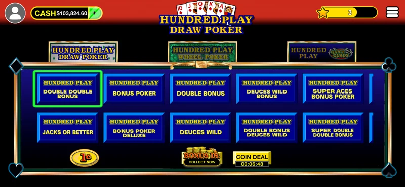 Hundred Play Draw Video Poker screenshot