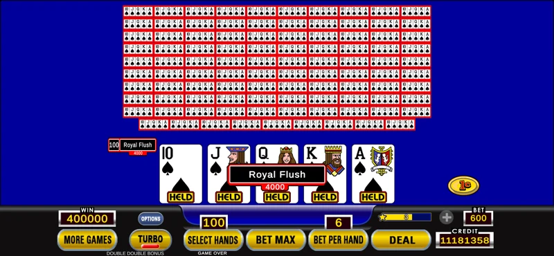 Hundred Play Draw Video Poker screenshot