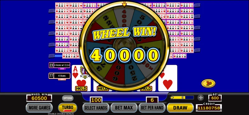 Hundred Play Draw Video Poker screenshot