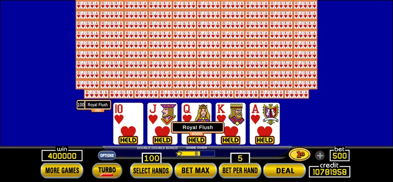 Hundred Play Draw Video Poker screenshot